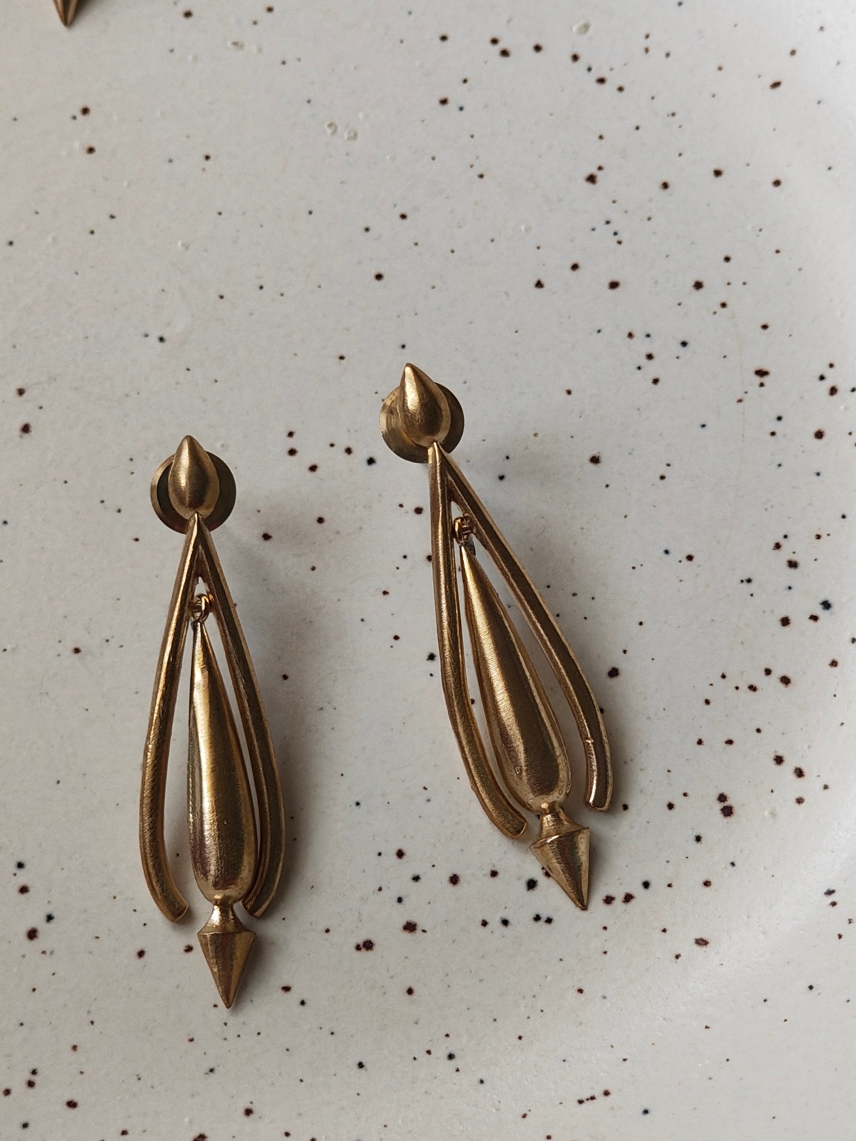 Arrow Dangler • Brass Earrings
