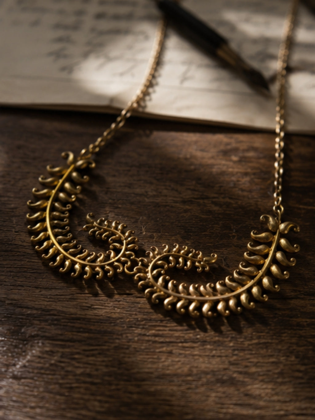 Leaves • Brass Necklace