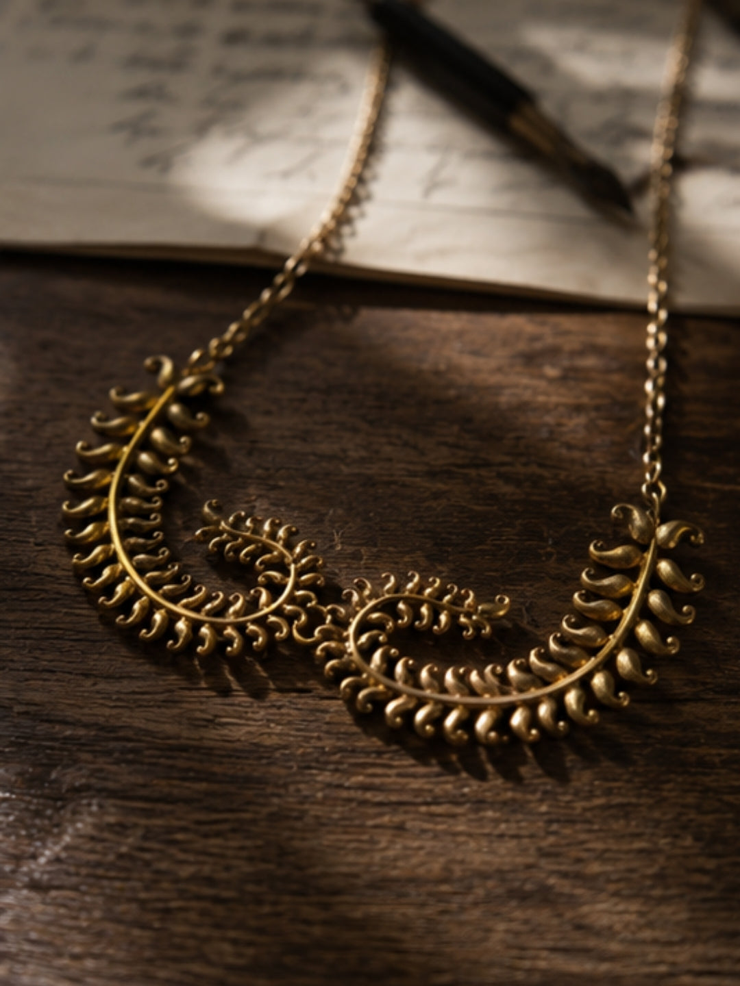 Leaves • Brass Necklace