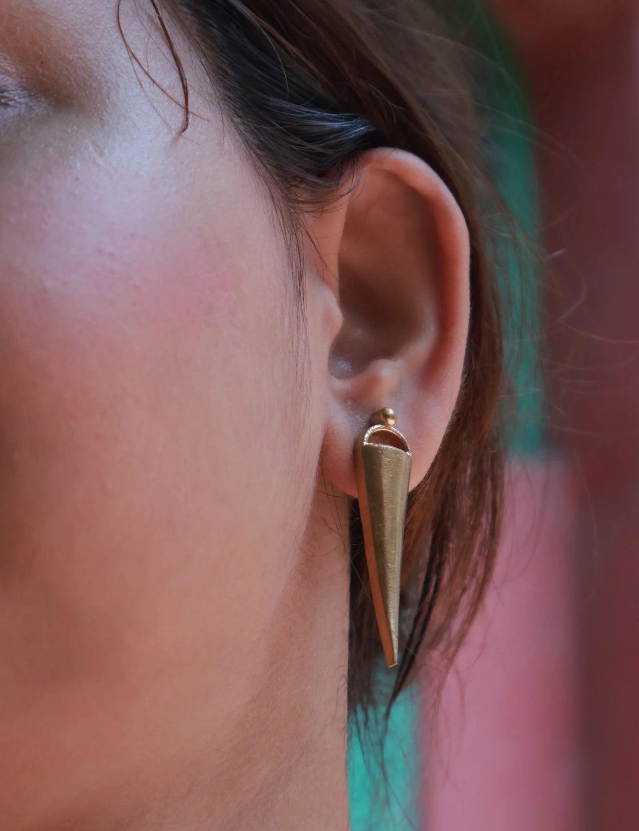 Nail • Brass Earrings