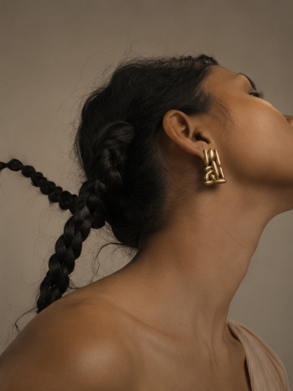 Rice • Brass Earrings