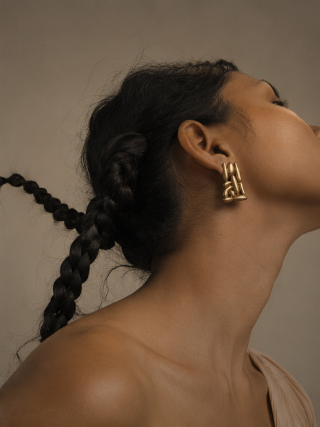 Rice • Brass Earrings
