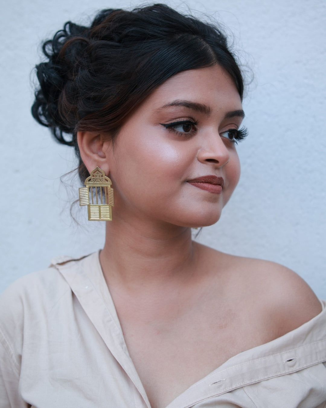Kolkata Window • Brass Earrings