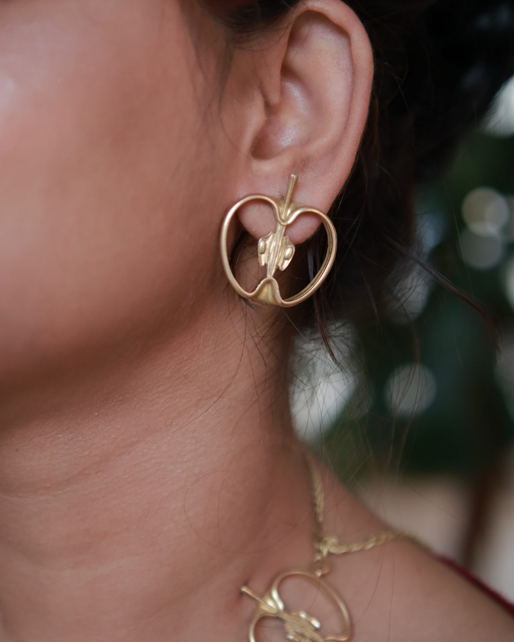 Apples • Brass Studs Earrings