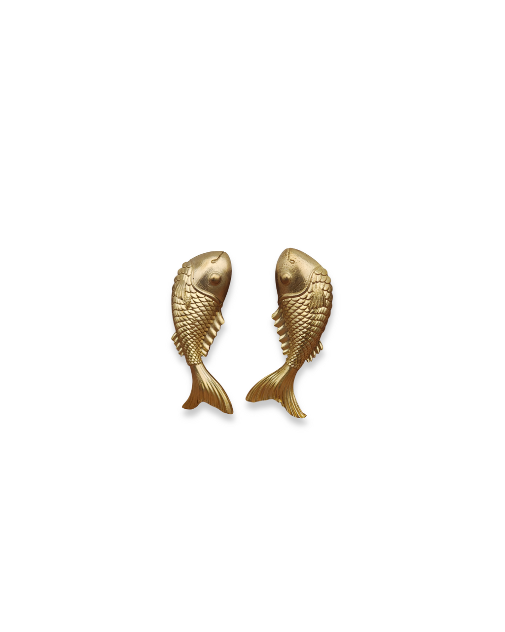 Fish • Brass Studs Earrings