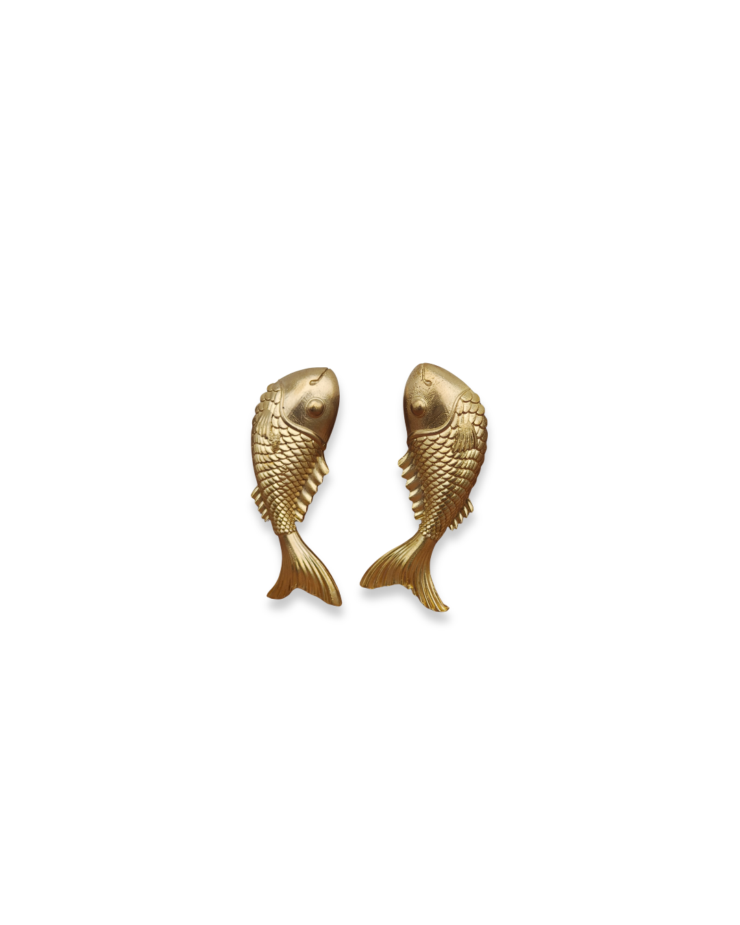 Fish • Brass Studs Earrings