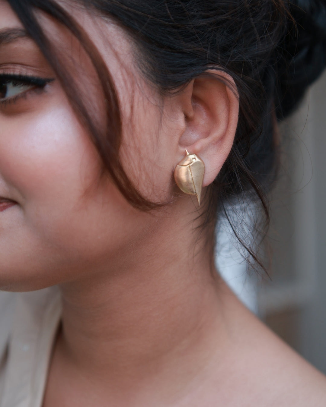 Sparrow • Brass Studs Earrings