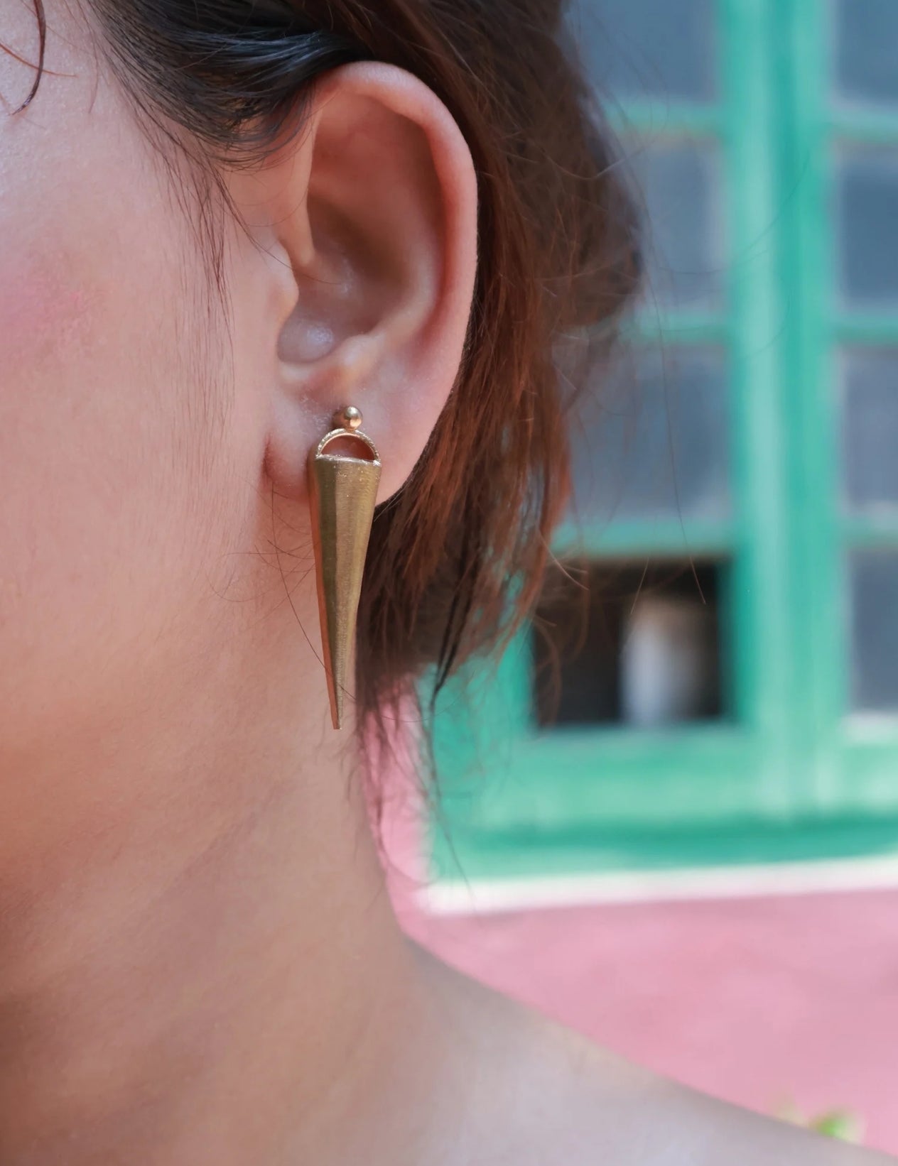 Nail • Brass Earrings
