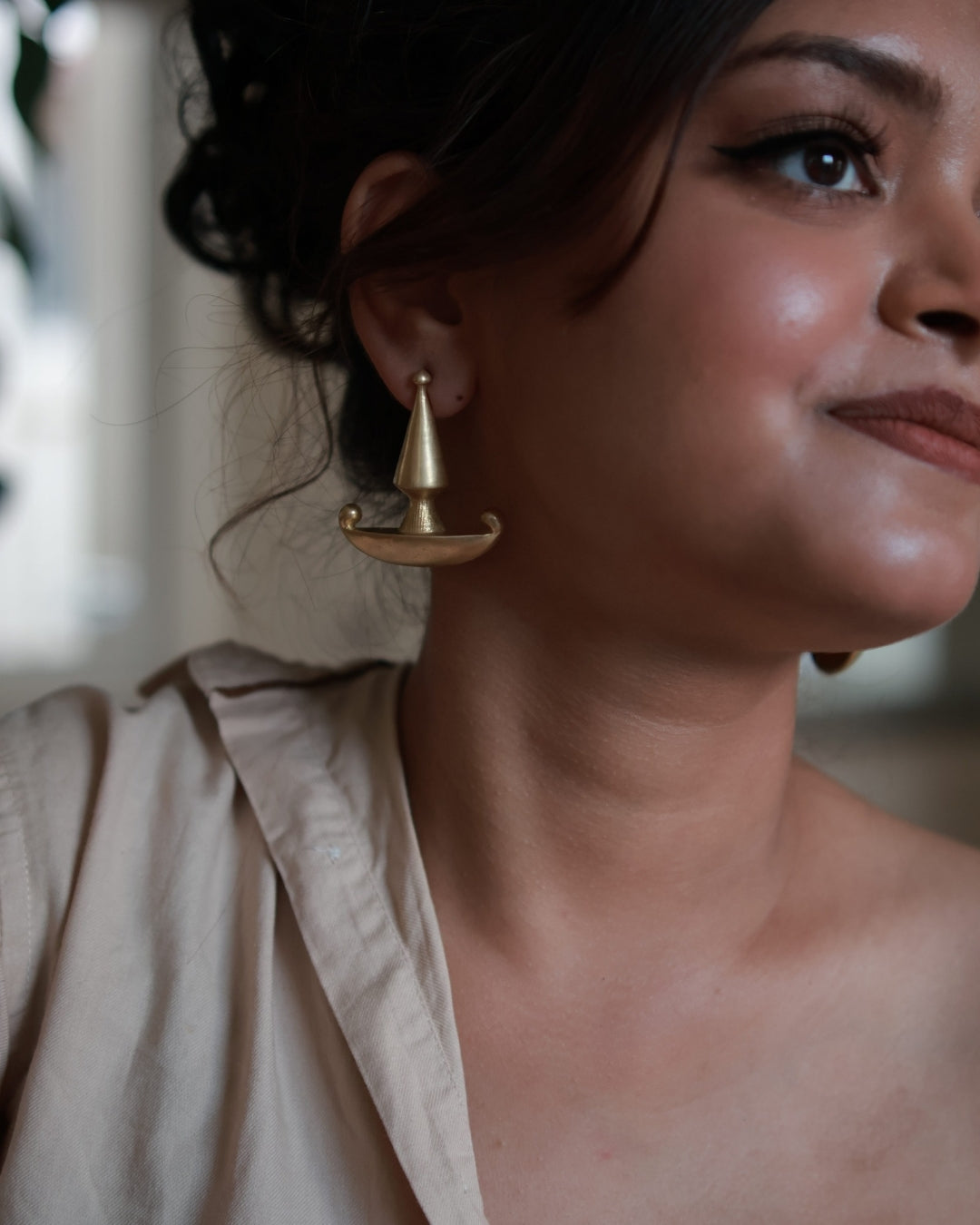 Boat • Brass Earrings