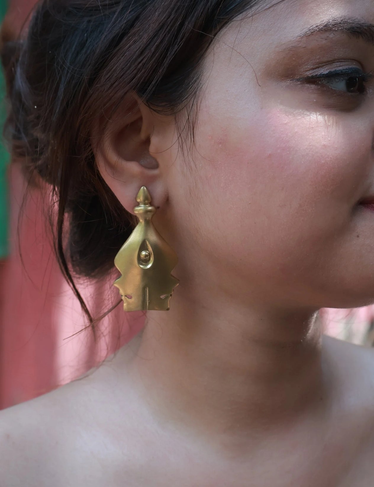 Three Eyed • Brass Earrings