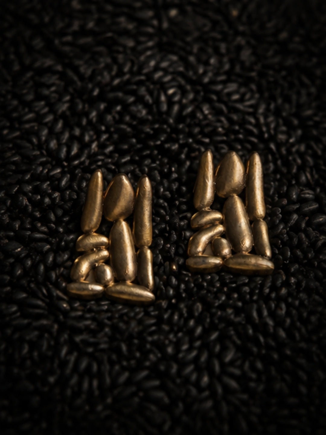 Rice • Brass Earrings