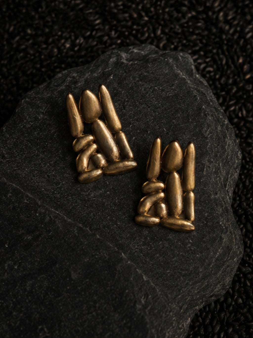 Rice • Brass Earrings