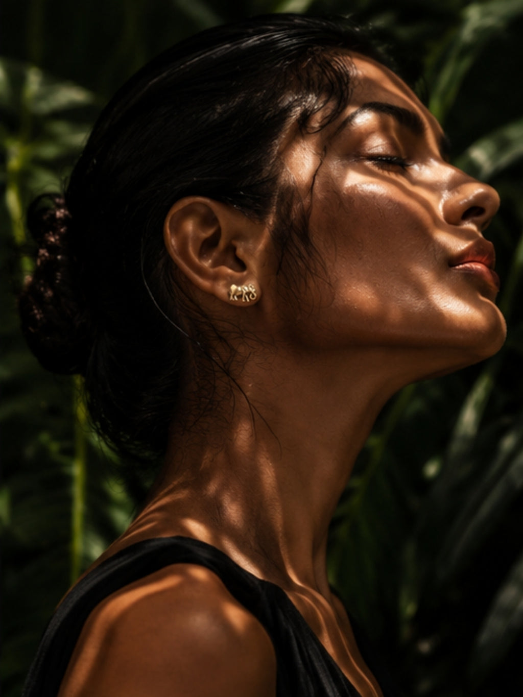 Elephant • Brass Earrings Studs