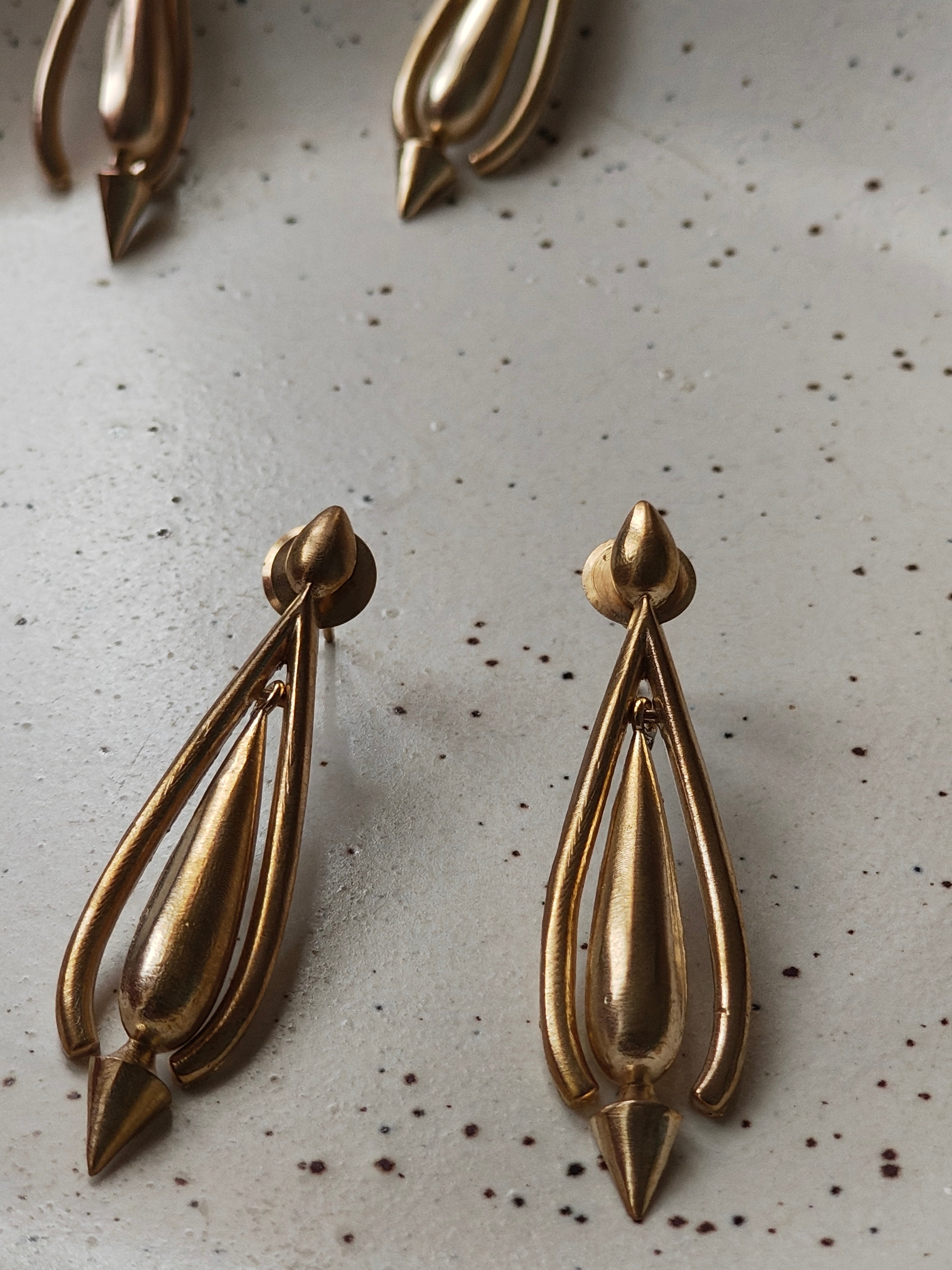 Arrow Dangler • Brass Earrings