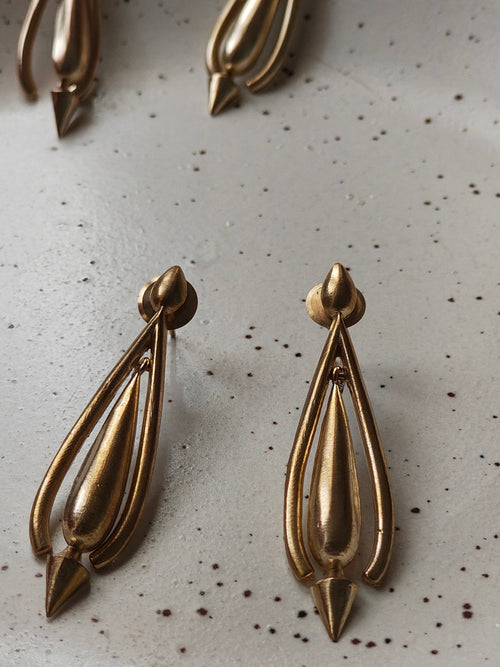 Arrow Dangler • Brass Earrings