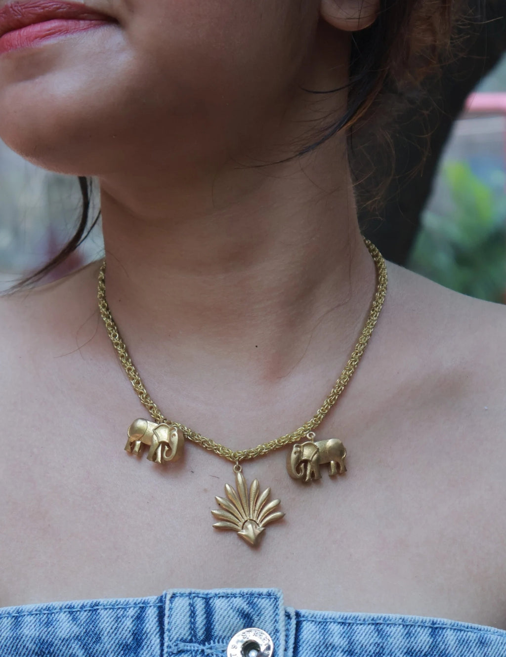 Leaves • Brass Necklace