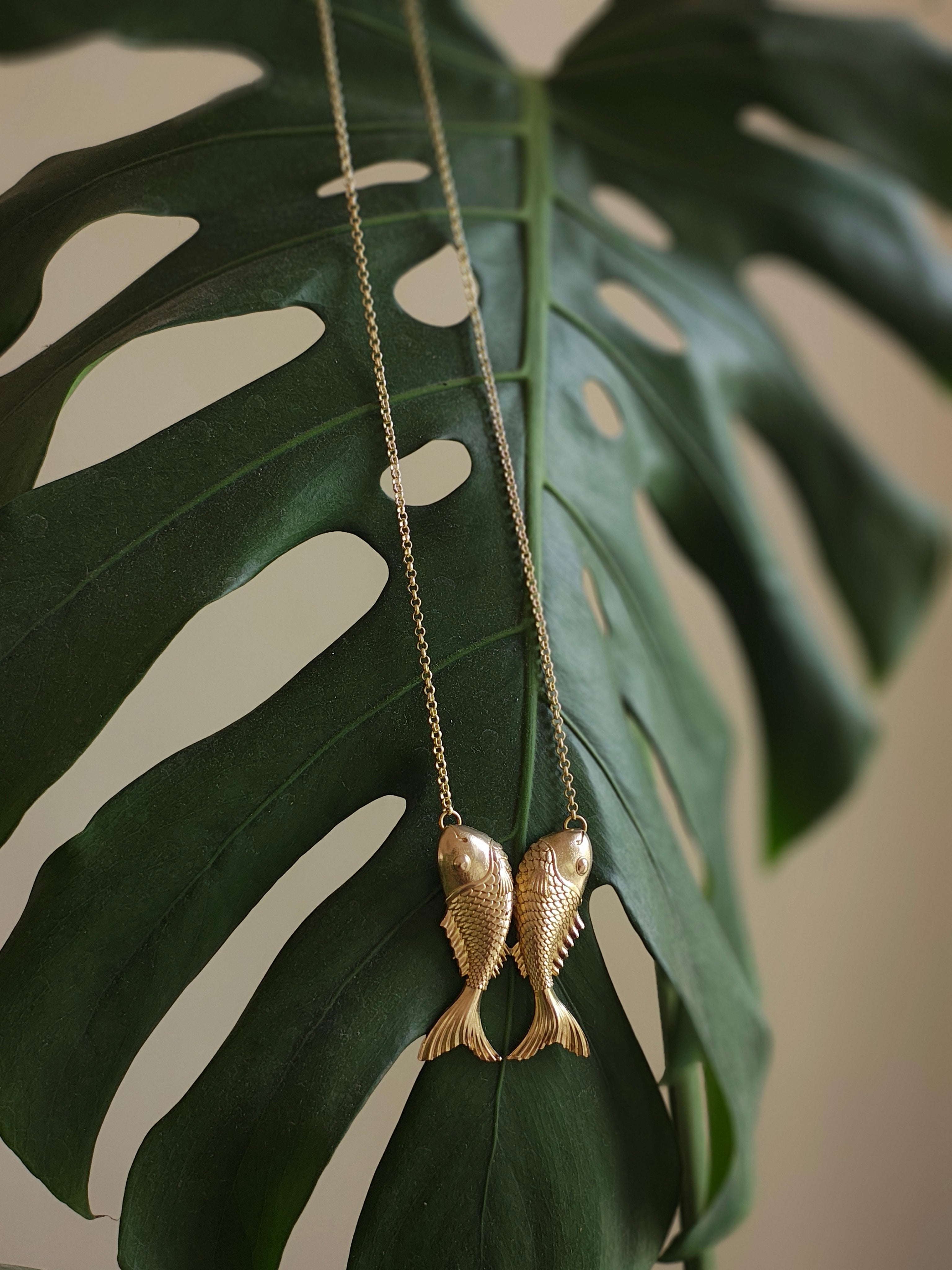 Fish • Brass Pendant with Chain