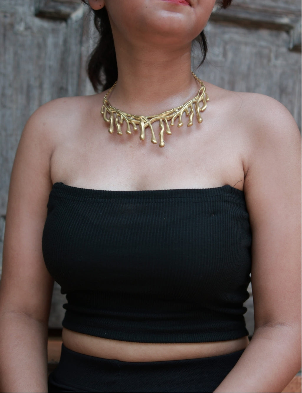 Drip • Brass Necklace