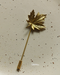 Maple Leaf • Lapel Pin--Crimson Braid -Crimson Braid 
