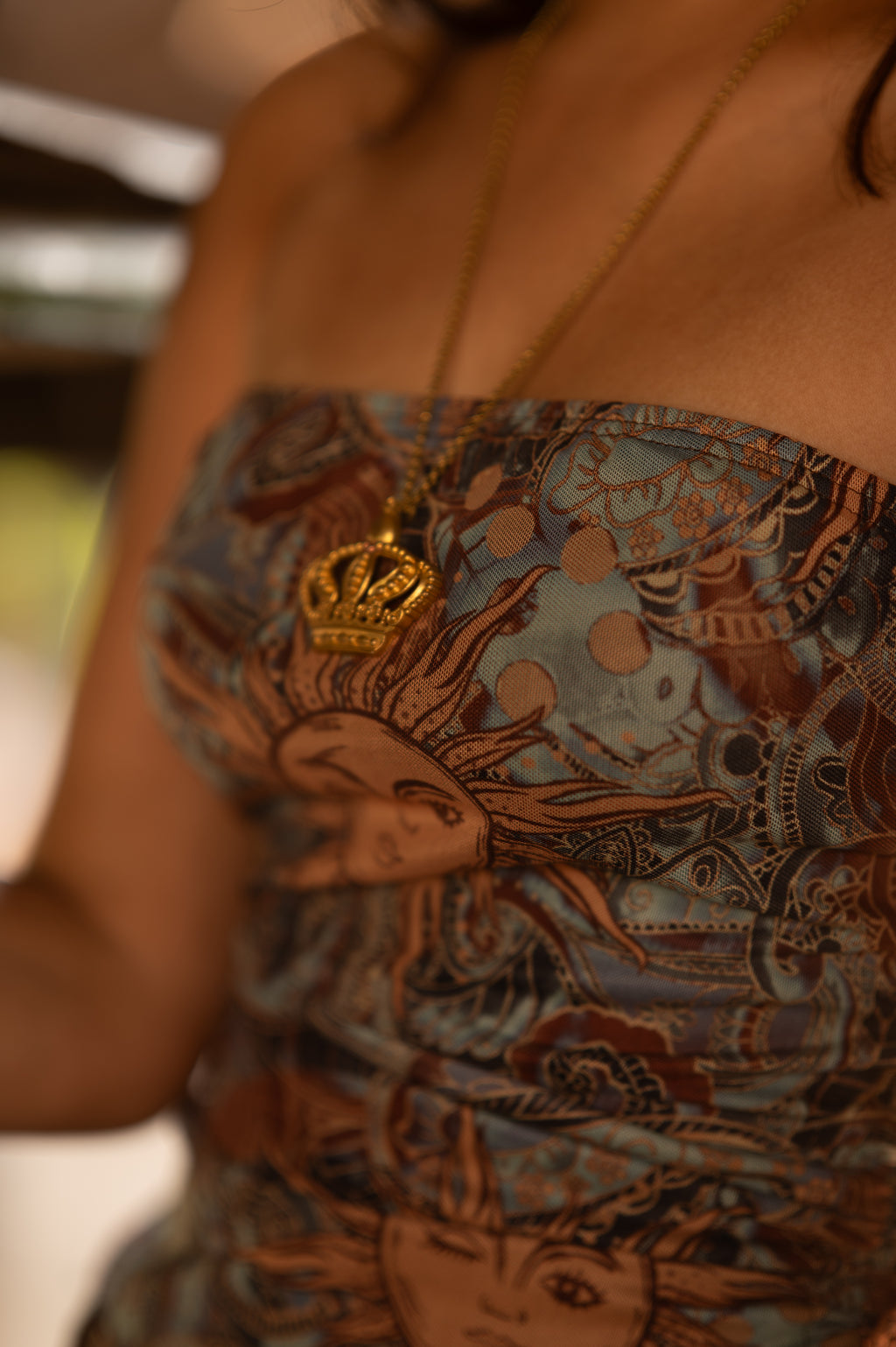 Crown • Brass Pendant with Chain