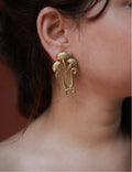 A Kashmiri Flower • Brass Earrings
