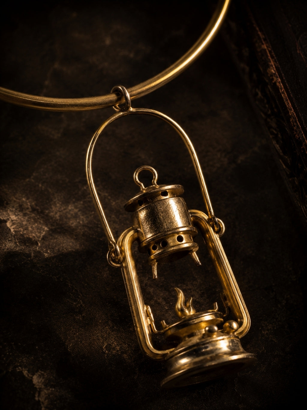 Lantern • Brass Hasuli Necklace