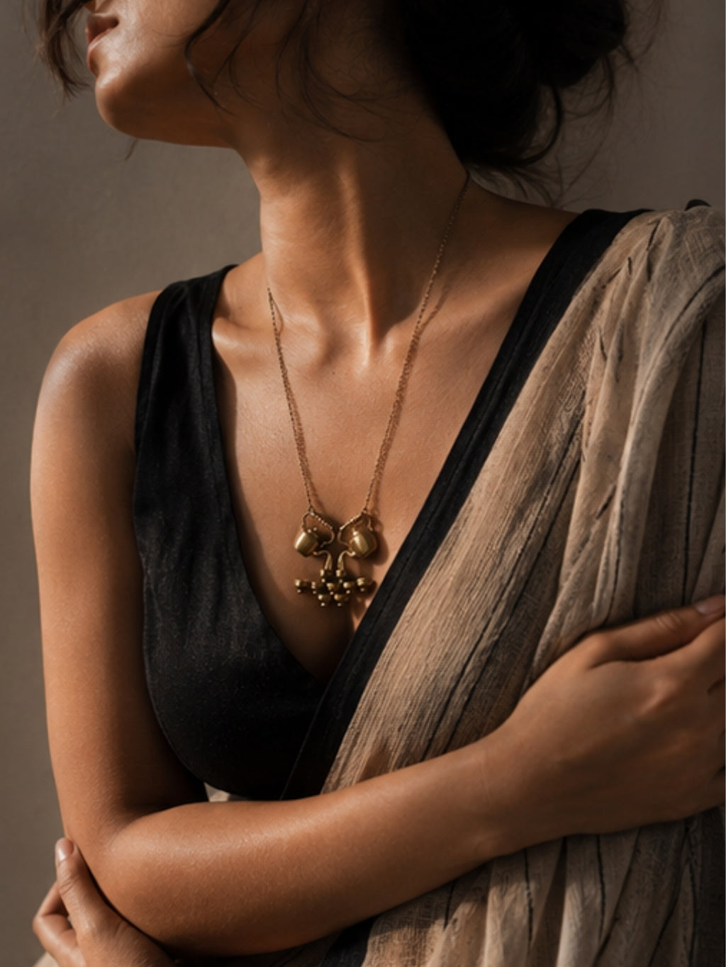 Pouring Tea Kettle • Brass Pendant Chain