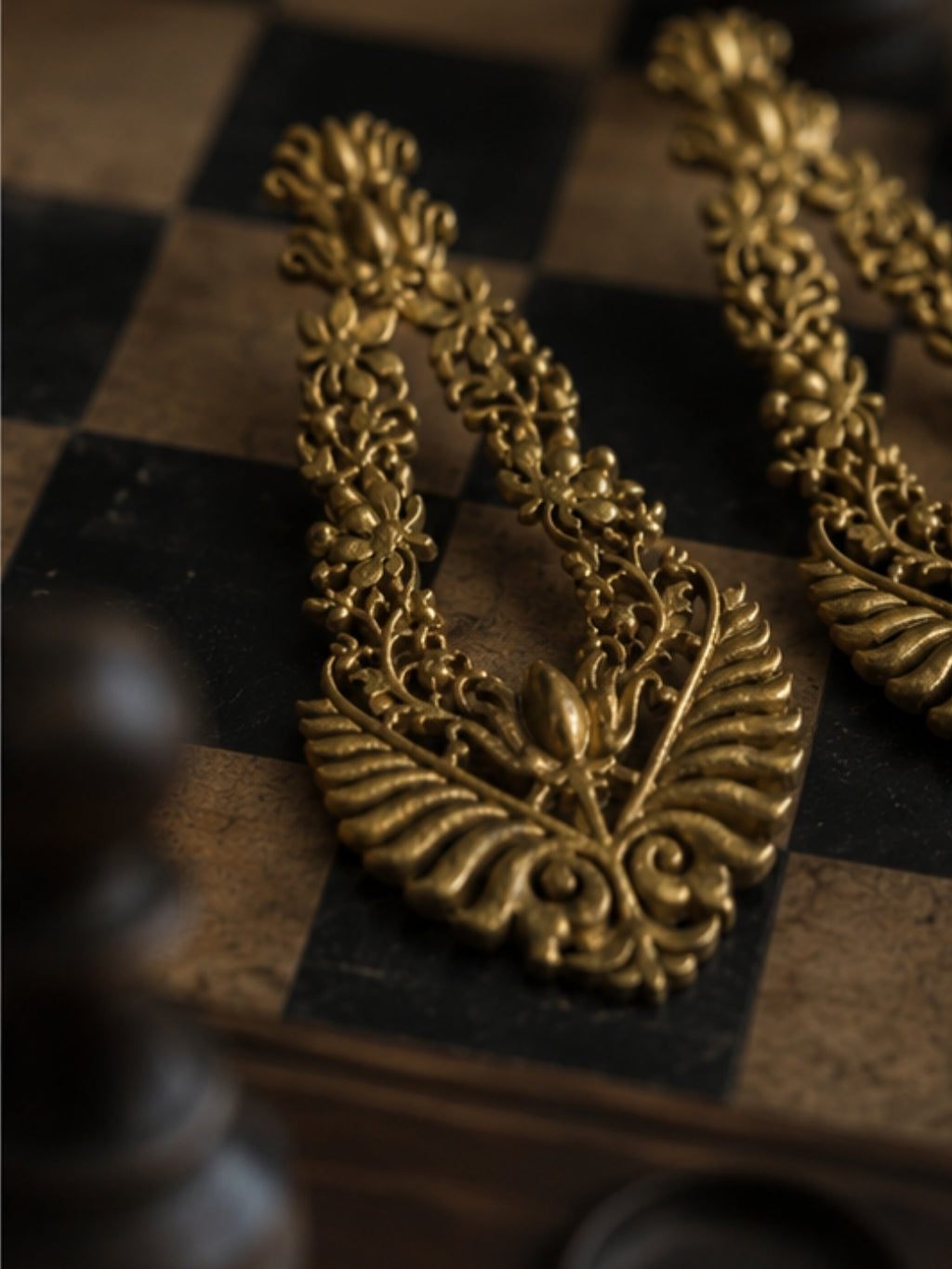 Lotus • Brass Studs Earrings