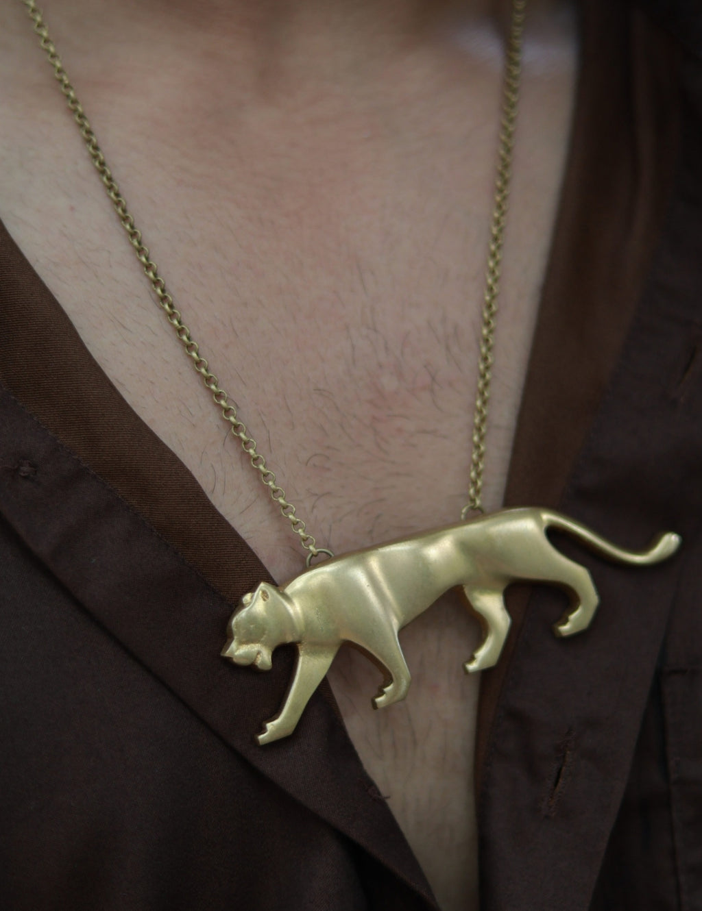 Royal Bengal Tiger • Brass Pendant with Chain