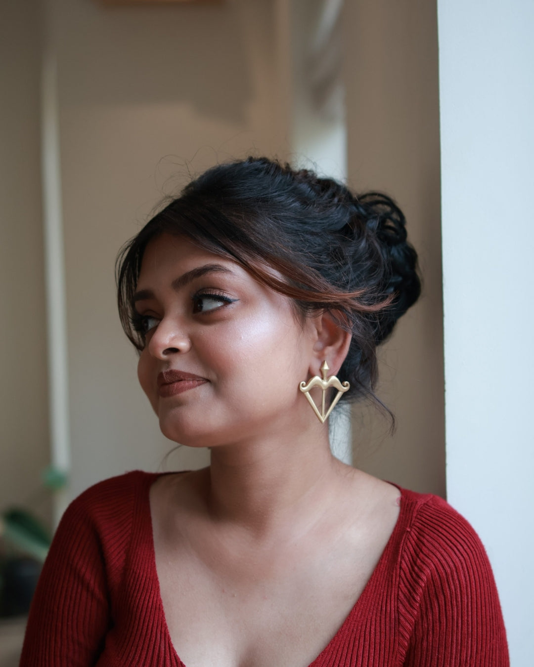 Bow & Arrow • Brass Earrings