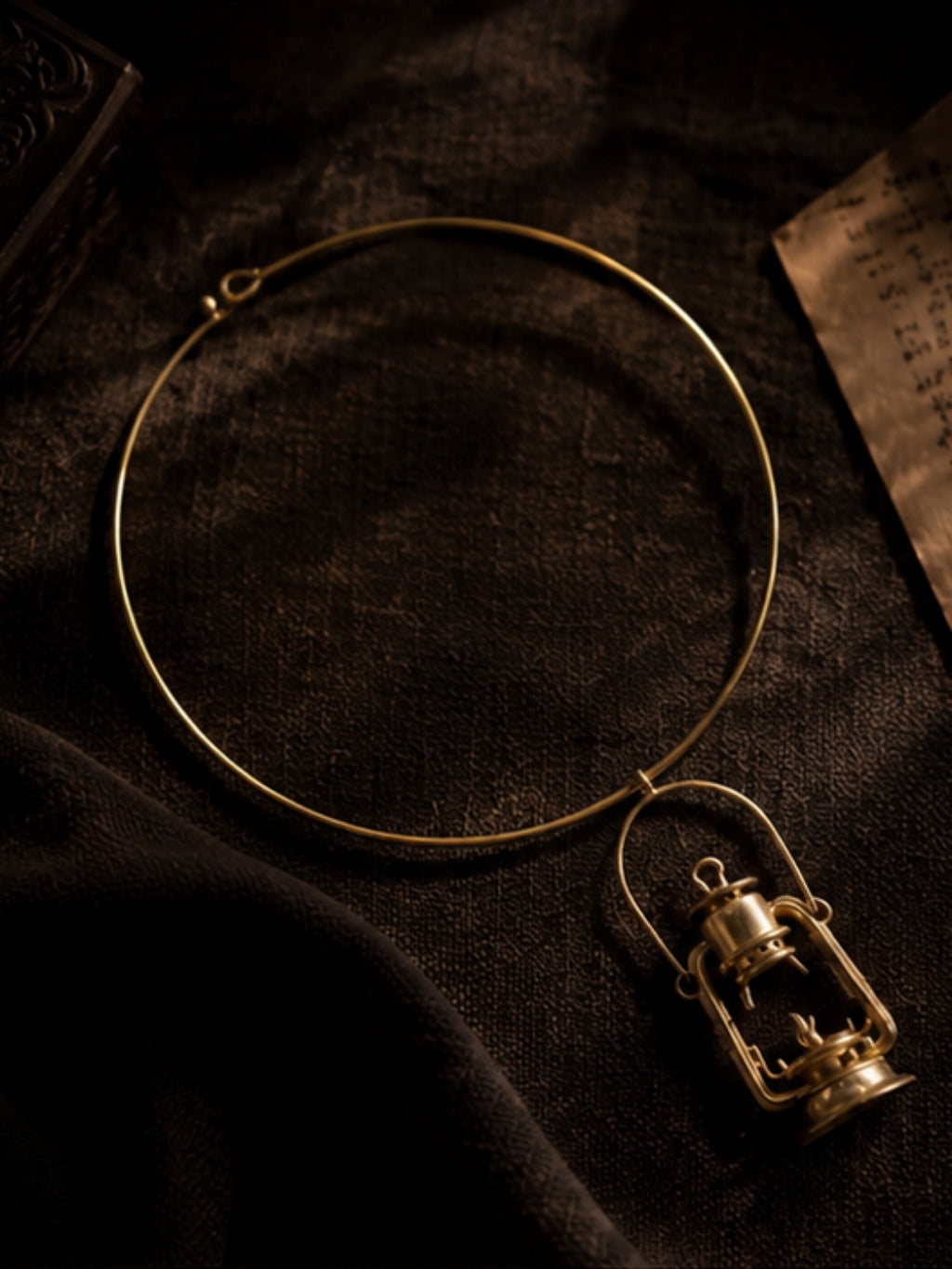 Lantern • Brass Hasuli Necklace