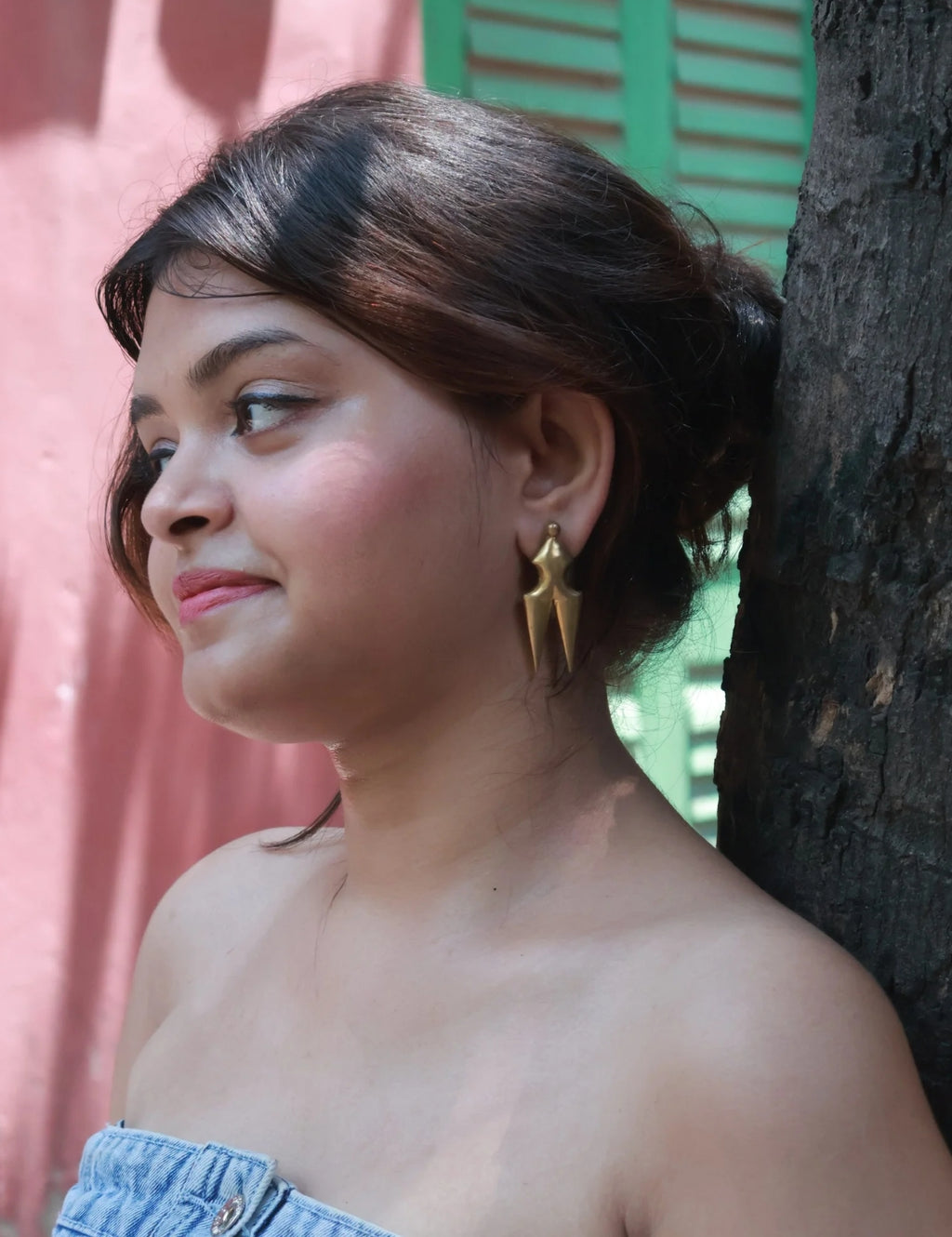 Man • Brass Earrings