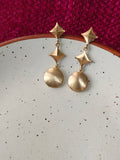 Diamond, Circles • Brass Earrings