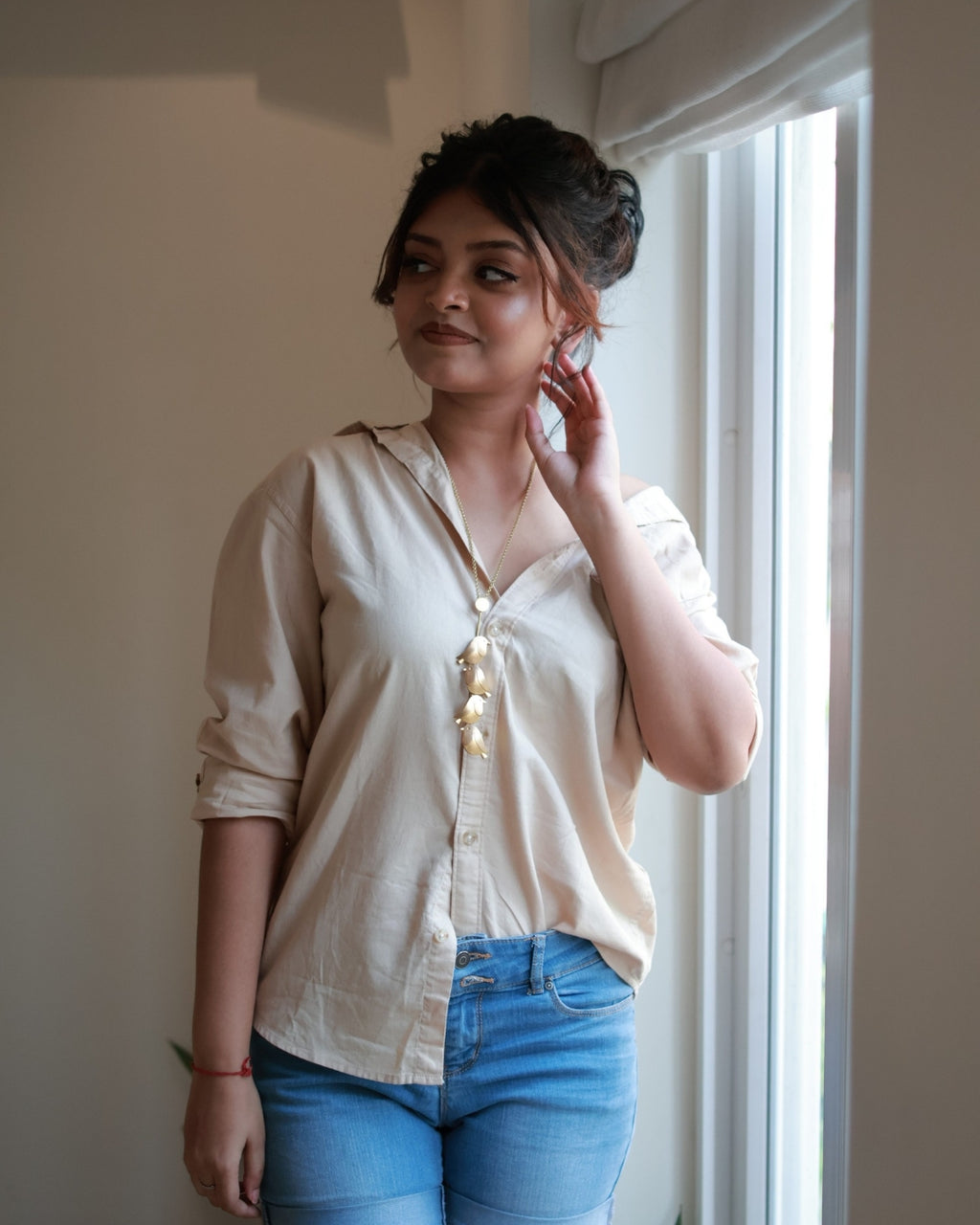 Birds in a Clothing Line (1) • Brass Pendant with Chain